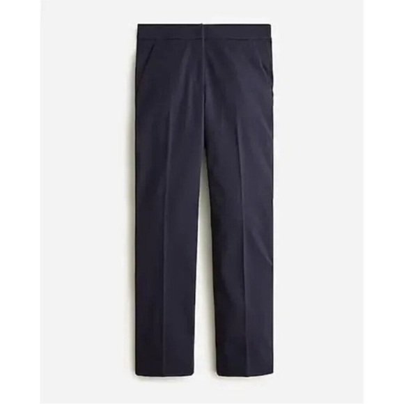 J Crew Bi Stretch Wool Navy Blue Pant Ankle Trouser Pockets Career Sz 4 NEW - Picture 2 of 14